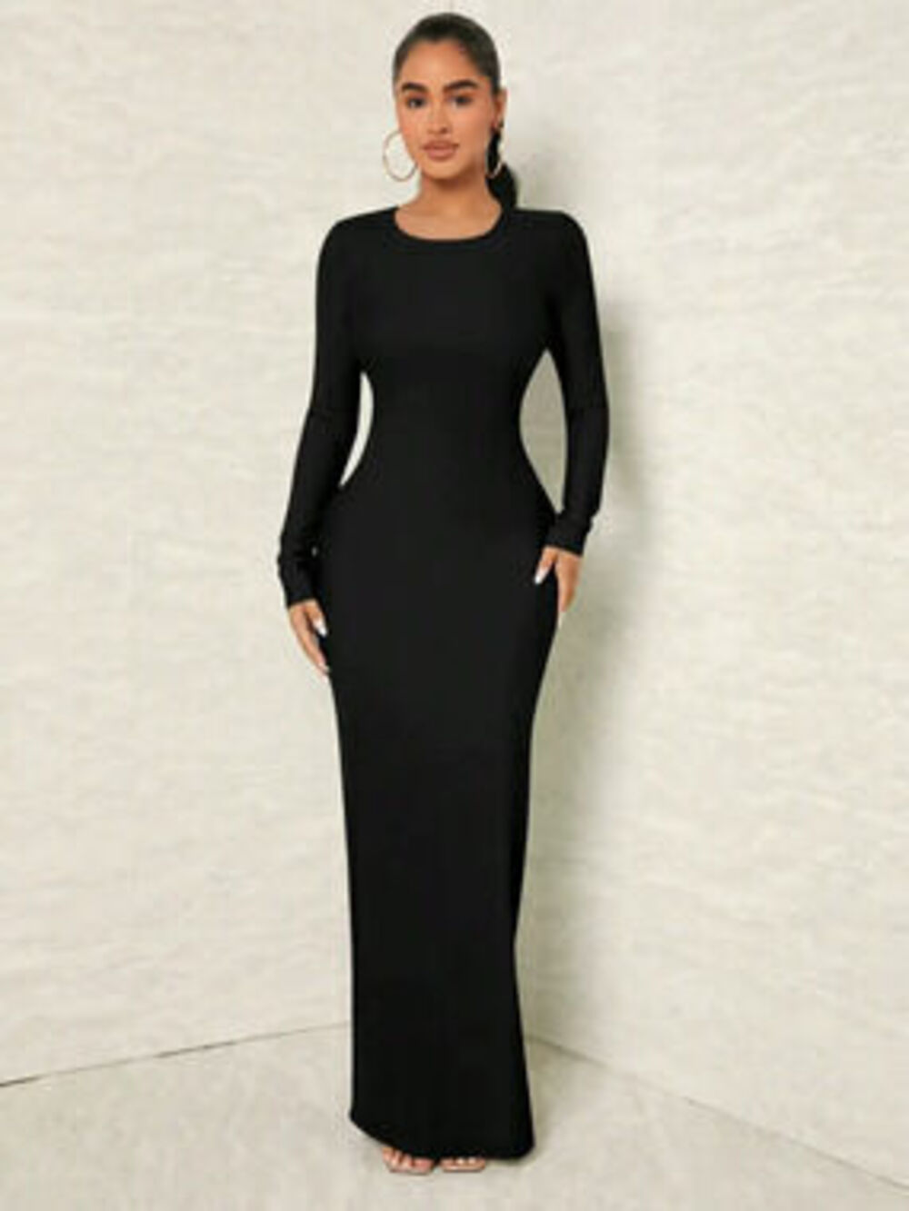 Simple Sexy Backless Bodycon Maxi Dress Spring Summer